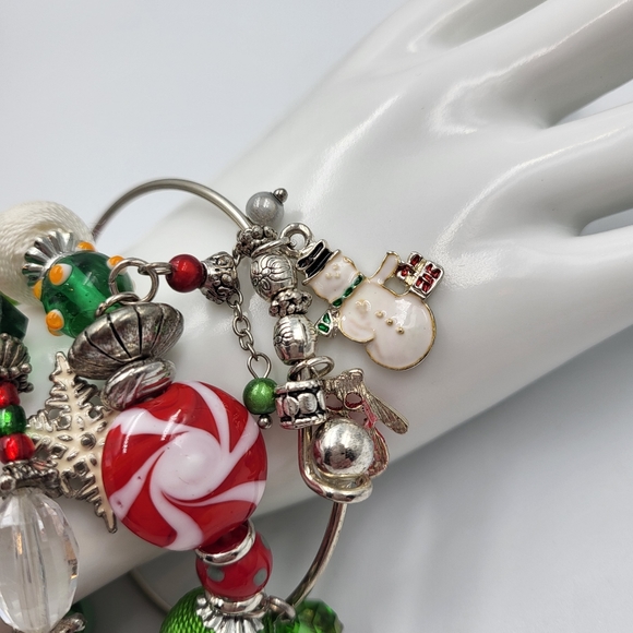 3 Christmas Charm Bracelet Stack - Picture 3 of 7